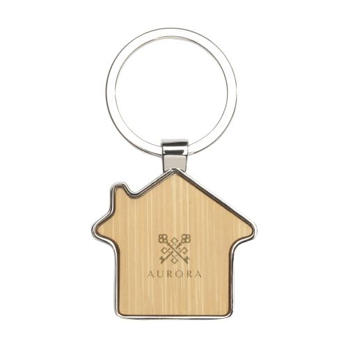 Bamboe huis sleutelhanger CL1364 - Yana Gifts