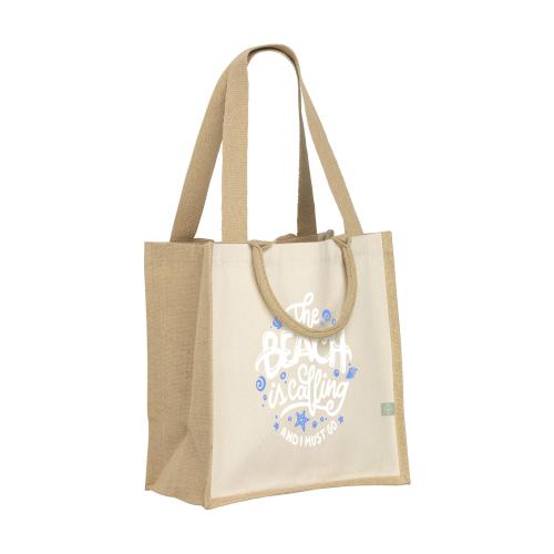 Shopper jute katoen met korte en lange hengels - Yana Gifts