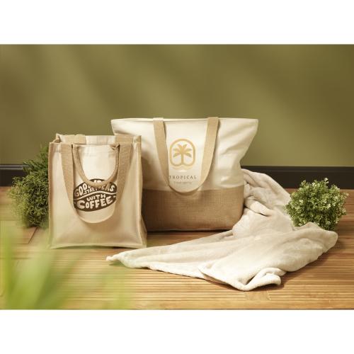 Shopper jute katoen met korte en lange hengels - Yana Gifts