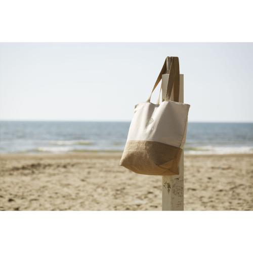 Strandtas van jute en katoen - Yana Gifts
