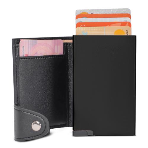 Bankkaarthouder met lederen hoesje - Yana Gifts