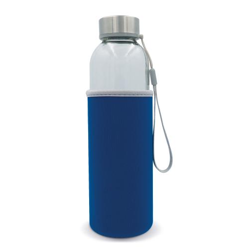 Waterfles transparant glas met sleeve - Yana Gifts