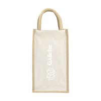 Wijntas jute &amp; canvas dubbel - Yana Gifts