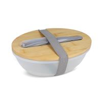 Lunchbox bamboe deksel &amp; bestek - Yana Gifts