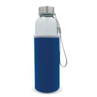 Waterfles transparant glas met sleeve - Yana Gifts