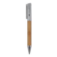 Set metalen balpen en rollerbal pen bamboe - Yana Gifts